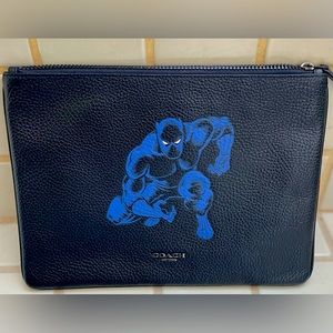 Limited Edition Coach Marvel Leather Pouch Black Panther NWT